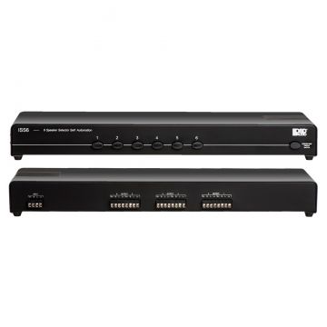 6x Pair High Power Speaker Selector with Impedance Protection and Easy Input/Output Connectors ISS6